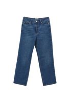 Bayan Mavi Straight-Fit Denim Pantolon