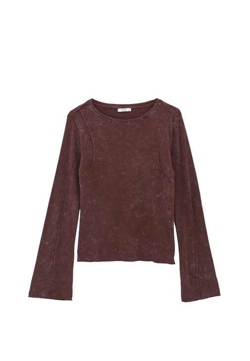 Yıkamalı Tişört ve Bootcut Pantolon Kombini