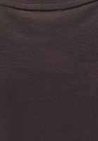 Bayan Kahverengi Pamuklu Sıfır Yaka Tişört