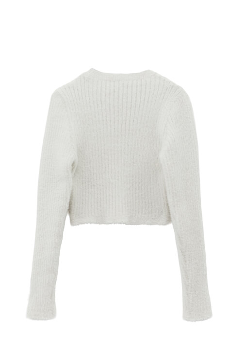 Crop Kazak ve Orta Bel Pantolon Kombini