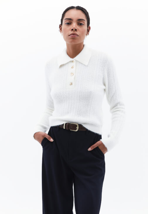  Polo Yaka Ajurlu Kazak