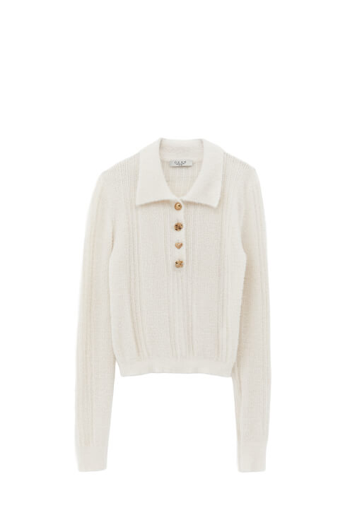 Ajurlu Kazak ve Orta Bel Pantolon Kombini