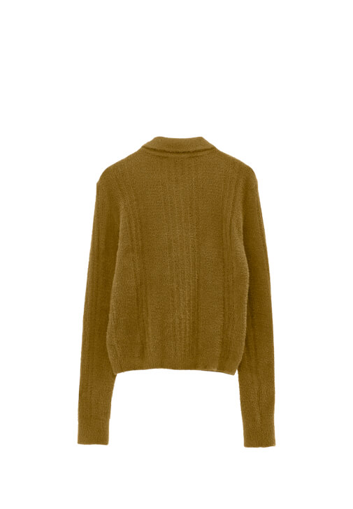 Polo Yaka Kazak ve Bol Paça Pantolon Kombini