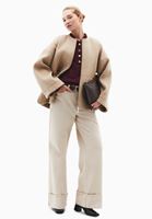 Bayan Bordo Polo Yaka Ajurlu Kazak