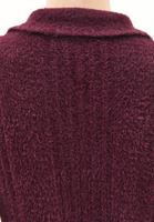 Bayan Bordo Polo Yaka Ajurlu Kazak