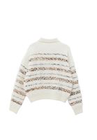 Bayan Krem Yumuşak Dokulu Düğmeli Hırka