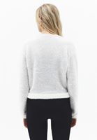 Bayan Krem Yumuşak Dokulu Kruvaze Kazak