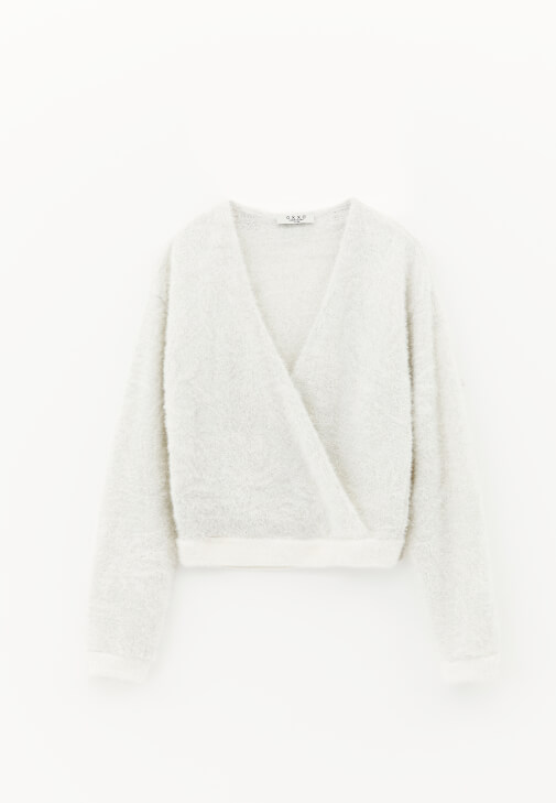 Kruvaze Yaka ve Tayt Kombini