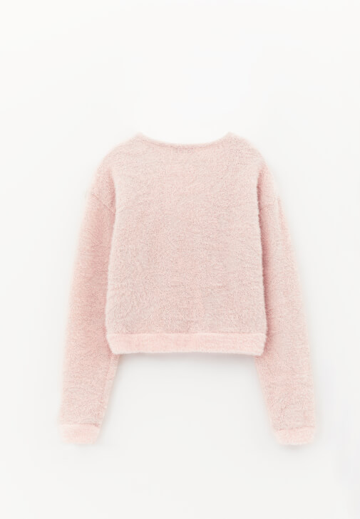 Kruvaze Kazak ve Barrel-Fit Pantolon Kombini