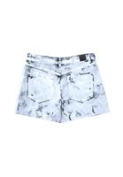 Bayan Gri Yüksek Bel Denim Şort