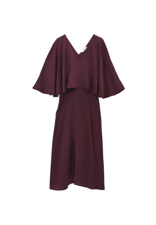 Saten Elbise ve Bantlı Topuklu Terlik Kombini