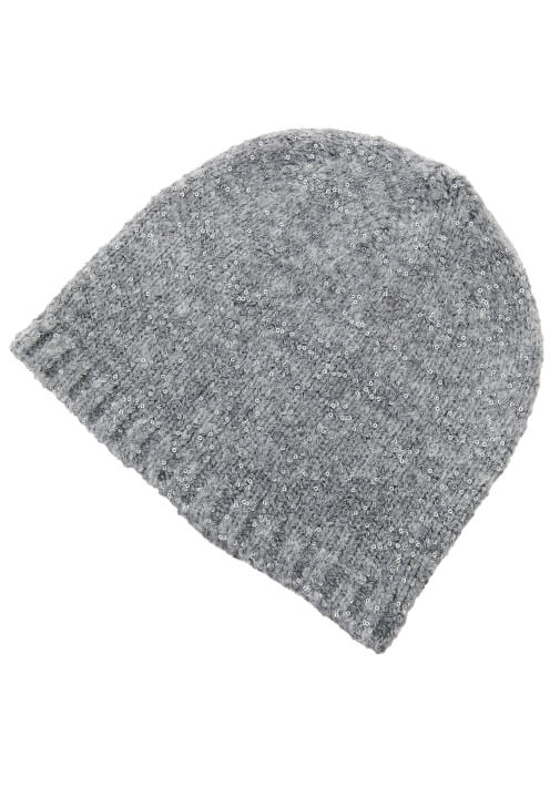 Gri Sim Detaylı Bere