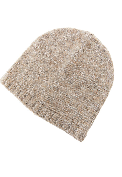 Krem Sim Detaylı Bere