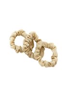 Bayan Bej Simli Lastik Toka