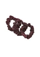 Bayan Bordo Simli Lastik Toka