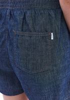 Bayan Mavi Yüksek Bel Denim Şort