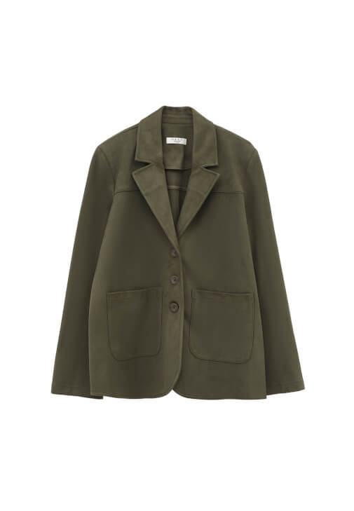 Süet Blazer Ceket ve Süet Şort Kombini