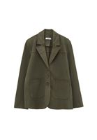 Bayan Haki Süet Oversize Blazer Ceket