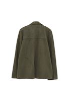 Bayan Haki Süet Oversize Blazer Ceket