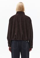 Bayan Kahverengi Süet Bomber Ceket