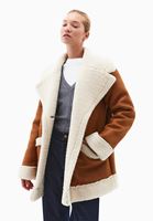 Bayan Kahverengi Kürklü Süet Mont