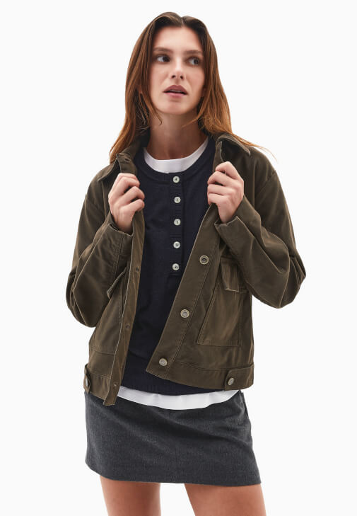 Kahverengi Cep Detaylı Süet Ceket