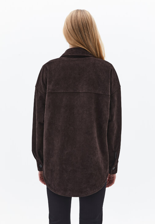 Süet Gömlek ve Flare Pantolon Kombini