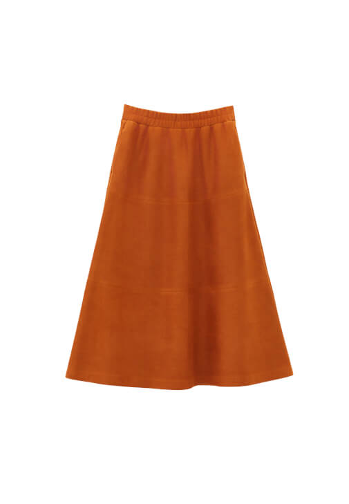 Süet Etek ve Modal Gömlek Kombini