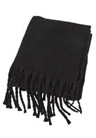 Bayan Siyah Püsküllü Kalın Şal