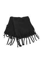 Bayan Siyah Püsküllü Kalın Şal