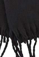 Bayan Siyah Püsküllü Kalın Şal