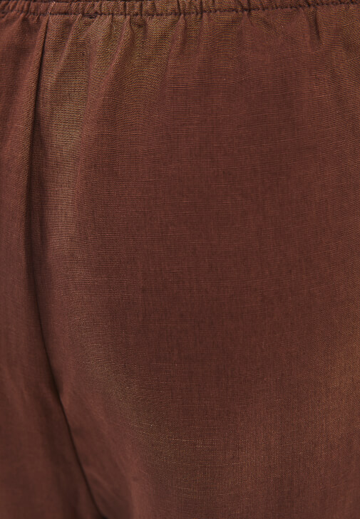 Keten Balon Pantolon ve Keten Bluz Kombini