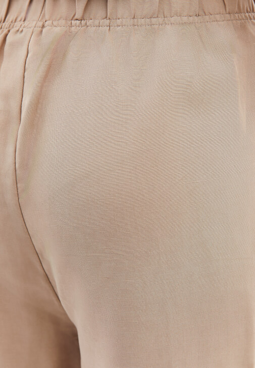 Keten Pantolon ve Oversize Bluz Kombini