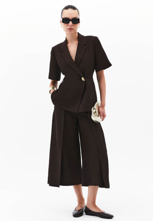 Keten Pantolon ve Keten Blazer Ceket Kombini