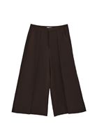 Bayan Kahverengi Keten Karışımlı Culotte Pantolon ( TENCEL™ )