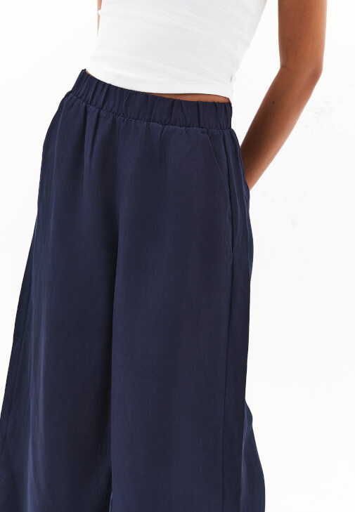 Keten Karışımlı Pantolon ve Kimono Kombini