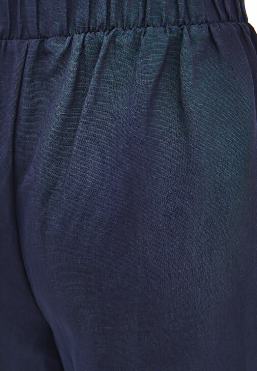 Keten Karışımlı Pantolon ve Kimono Kombini