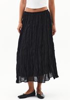 Keten Karışımlı Etek ve Pamuklu Atlet Kombini