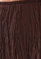 Bayan Kahverengi Keten Karışımlı Piliseli Etek ( TENCEL™ )