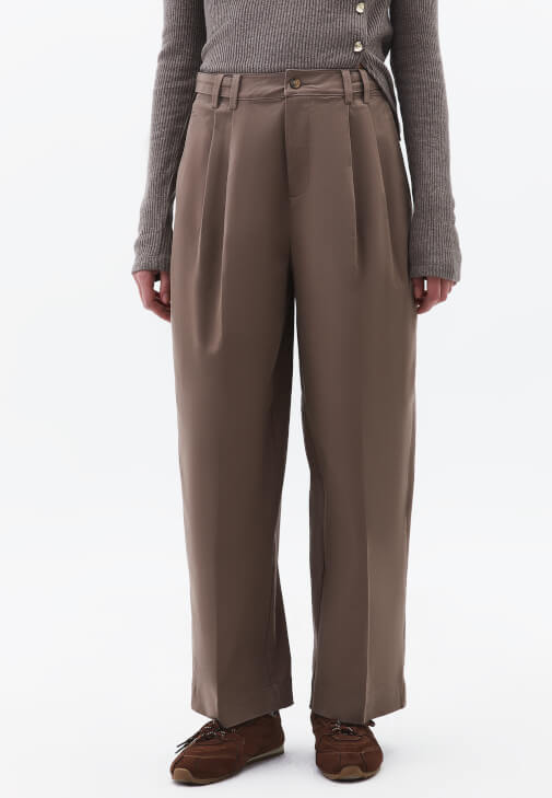 Balon Pantolon ve Yün Karışımlı Kazak Kombini