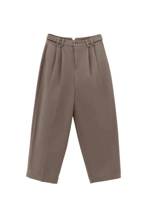 Balon Pantolon ve Yün Karışımlı Kazak Kombini