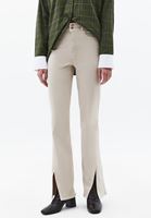 Bayan Bej Yırtmaçlı Bootcut Pantolon ( TENCEL™ )