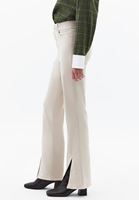 Bayan Bej Yırtmaçlı Bootcut Pantolon ( TENCEL™ )