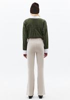 Bayan Bej Yırtmaçlı Bootcut Pantolon ( TENCEL™ )