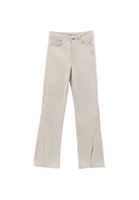 Bayan Bej Yırtmaçlı Bootcut Pantolon ( TENCEL™ )