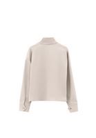 Bayan Bej Çıt Çıt Detaylı Bluz ( TENCEL™ )