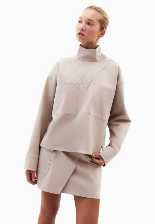  Çıt Çıt Detaylı Bluz ( TENCEL™ )