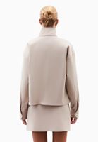 Bayan Bej Çıt Çıt Detaylı Bluz ( TENCEL™ )