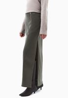 Bayan Haki Fermuar Detaylı Etek ( TENCEL™ )