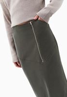 Bayan Haki Fermuar Detaylı Etek ( TENCEL™ )